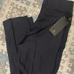 Massimo Dutti Navy light pin stripe pants